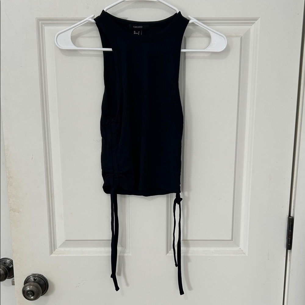 Forever 21 Ribbed Tank Top with Side Ties size small sleeveless top